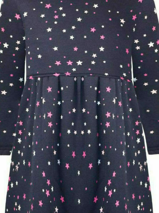 Energiers Kids Dress Polka Dot Long Sleeve Navy Blue