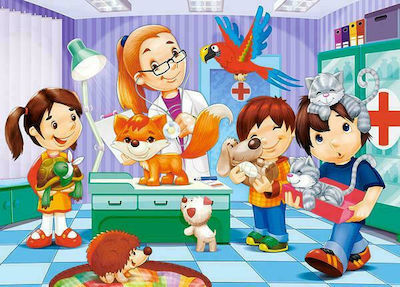 Kids Puzzle At the Animal Doctor for 5++ Years 60pcs Castorland