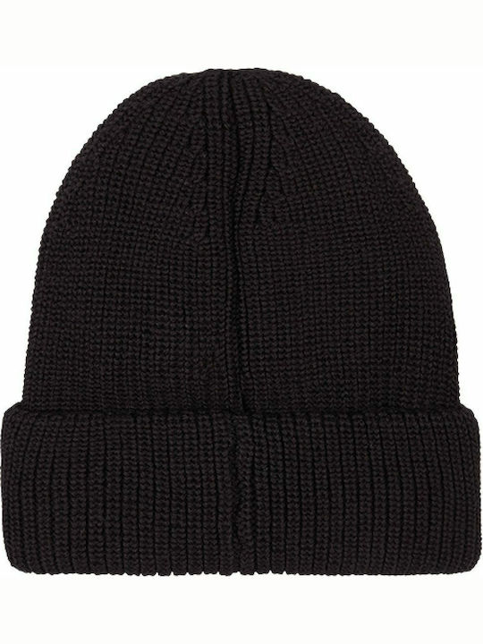 Beanie Ανδρικός Σκούφος με Rib Πλέξη σε Μαύρο χρώμα