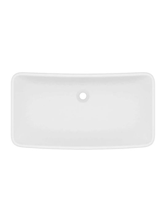 vidaXL Pe blat Lavoar Ceramică 71x38x13.5cm Alb