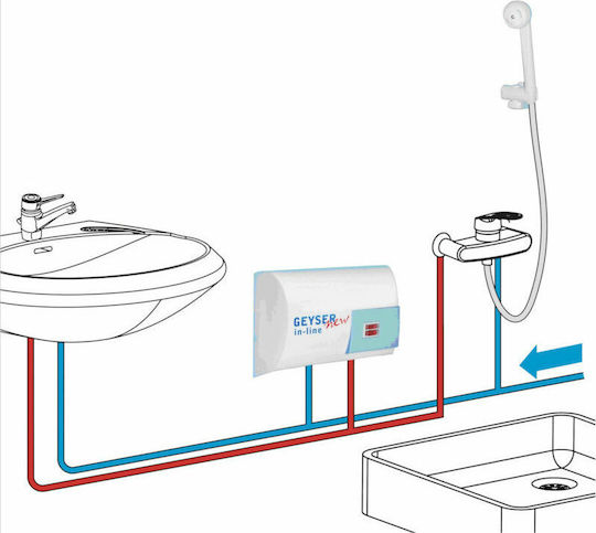 Geyser 2AC25N Wall Mounted Electric Single-Phase Instant Water Heater for Bathroom 5kW