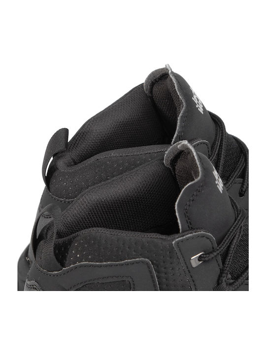 Jack Wolfskin Woodland Texapore Ανδρικά Ορειβατικά Μποτάκια Μαύρα