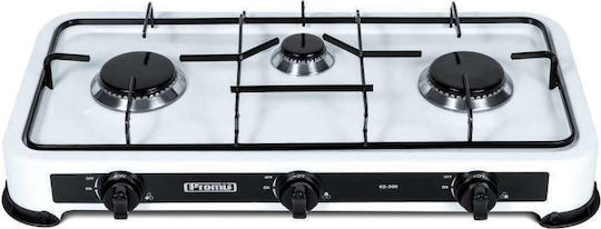 Promis KG300 Liquid Gas Countertop Triple Burner White