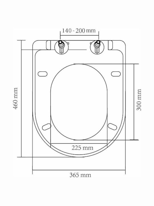 vidaXL Capac WC Închidere lentă Plastic 46x36.5cm Alb