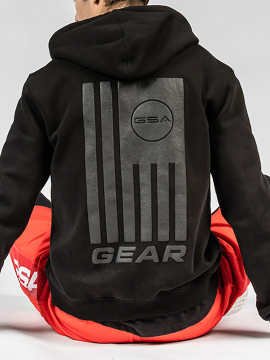 Gear Flag Ζακέτα με Κουκούλα Μαύρη