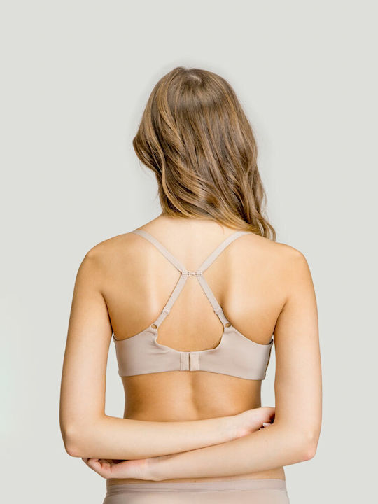Convertible Bra with Light Padding Underwire Beige