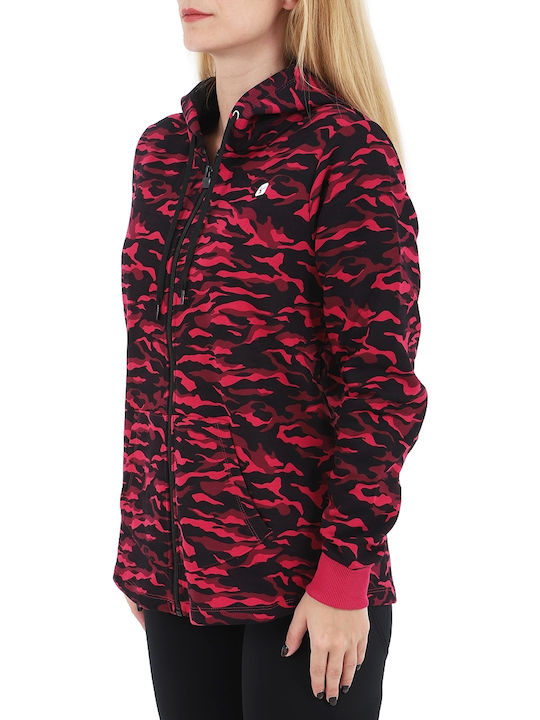 Long Women's Sweatshirt Jacket Hooded Multicolour