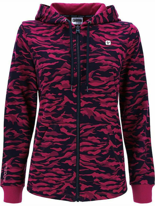 Long Women's Sweatshirt Jacket Hooded Multicolour