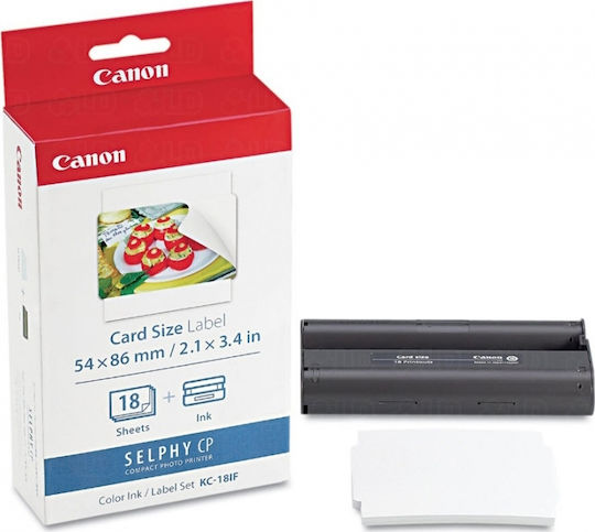 Canon KC-18IF Hârtie Foto 54x86 pentru Imprimante Jet de cerneală 18 de hârtie fotografică