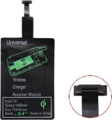 Micro USB Wireless Charging Receiver In Black Colour