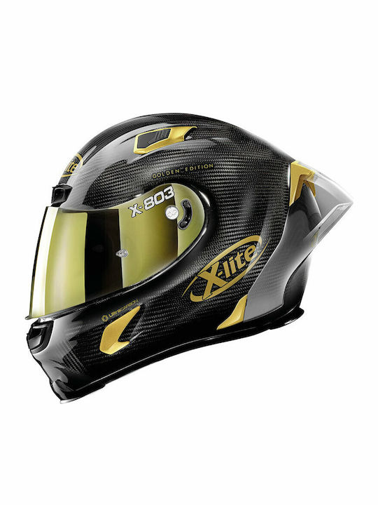 X-Lite X-803 RS Ultra Carbon Golden Κράνος Μηχανής Full Face ECE 22.05 1300gr με Pinlock