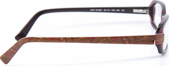 Etro Women's Acetate Burgundy Prescription Eyeglass Frame VE9801 1DN