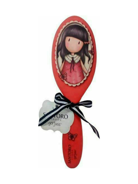 Santoro Kids Hair Brush 'Time to Fly' Red