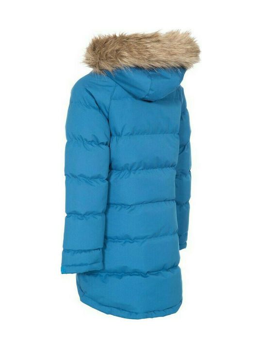 Trespass Kids Parka Long Hooded Blue