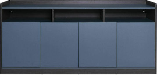 Ξύλινο Ντουλάπι Γραφείου Advance σε Γκρι Χρώμα, 169x40x80cm