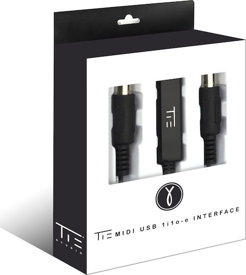 TIE Studio Midi Interface Bluetooth Midi 1i1o-e σε Μαύρο Χρώμα