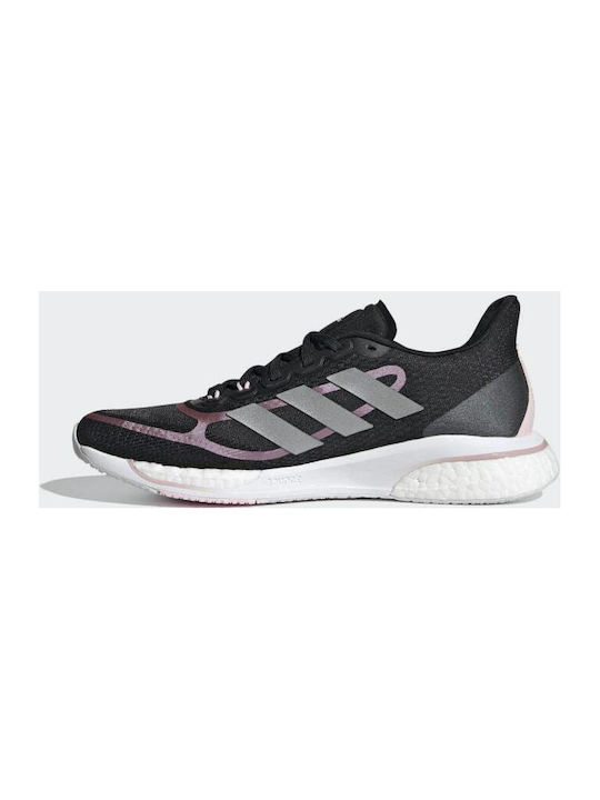 Supernova + Sport Shoes Running Core Black / Silver Metallic / Pink Met.