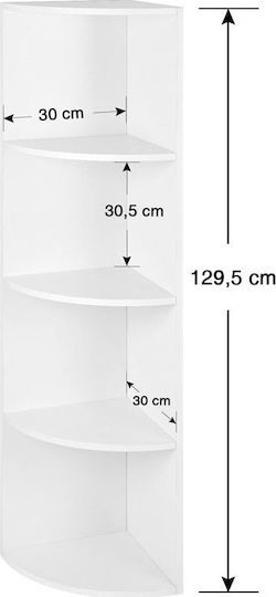 Γωνιακό Ράφι Ξύλινη 129.5x30x30εκ.