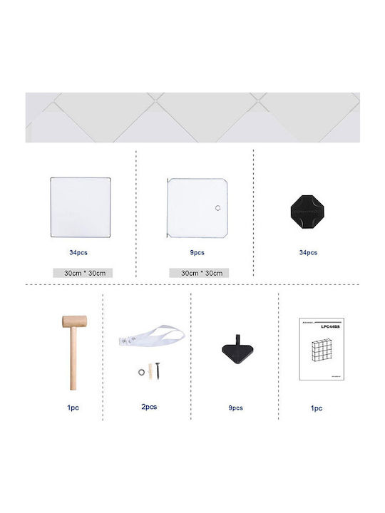 Multifunctional Plastic Shoe Organizer White 93x31x93cm 9 Cubes