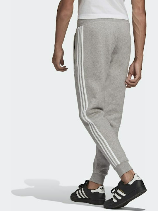 Adidas Adicolor Classics 3-Stripes Παντελόνι Φόρμας με Λάστιχο Fleece Grey Heather
