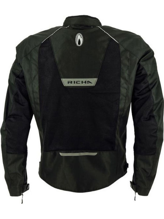 Richa Airbender Sommer Herren Motorradjacke Schwarz Schwarz