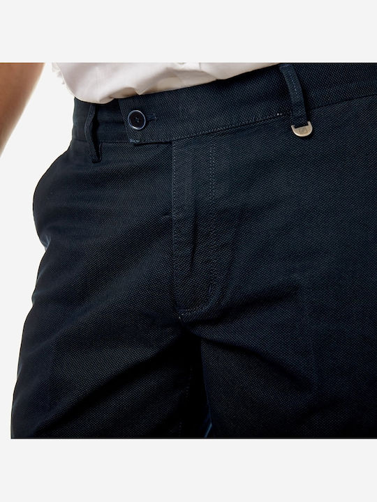 Trousers Chino Elastic in Regular Fit Navy Blue