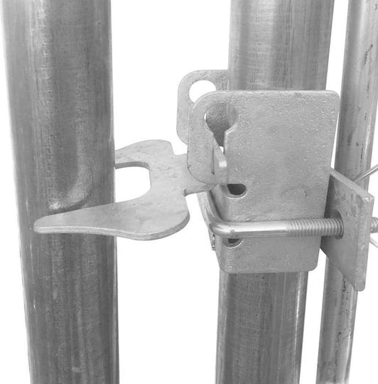 vidaXL Металик Парк За Кучета 382x382x225см Сребрист