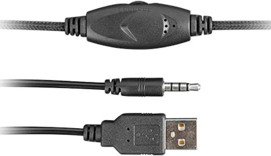 Fury Phantom Over Ear Gaming Headset με σύνδεση 3.5mm / USB