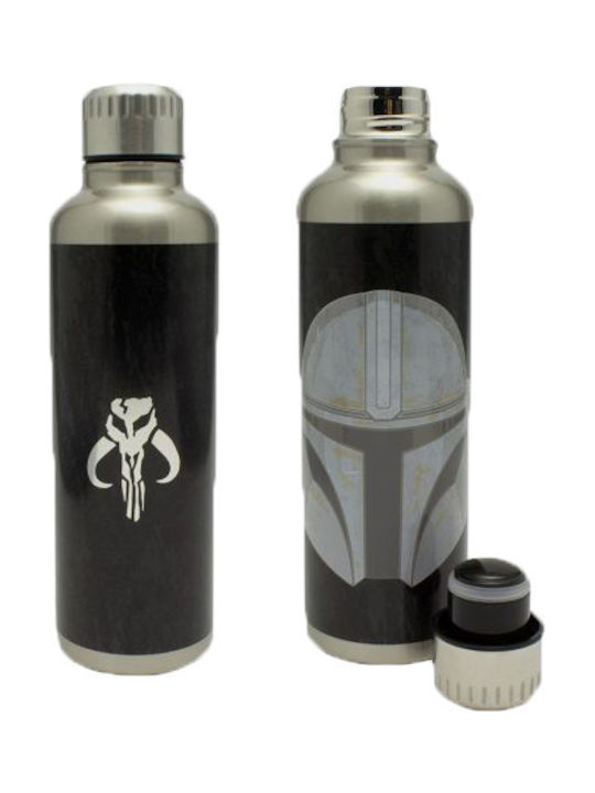 Paladone Star Wars: The Mandalorian Sticlă de apă Oțel inoxidabil 500ml Negru Paladone Star Wars: The Mandalorian Sticlă de apă Oțel inoxidabil 500ml Negru