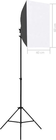 vidaXL Kit Foto- und Videobeleuchtungsset 24W Mit Softbox und Stativ