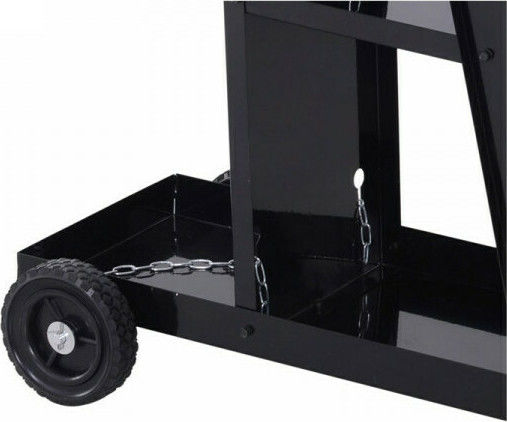 Durhand Transport Trolley 71x39x70cm Welding Transport Cart for Weight Load up to 50kg Black