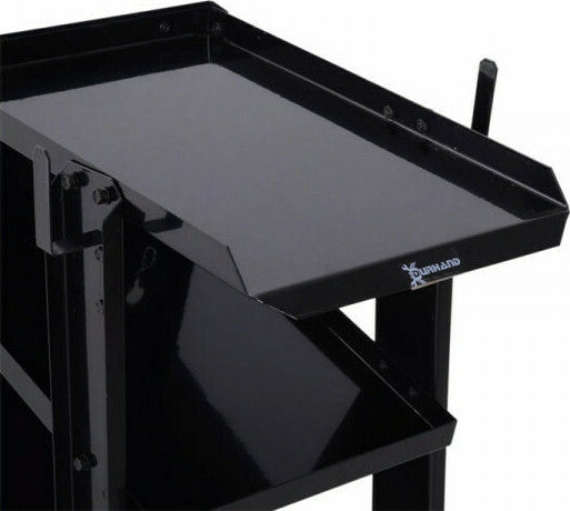 Durhand Καρότσι Μεταφοράς 71x39x70cm Καρότσι Μεταφοράς Ηλεκτροκόλλησης για Φορτίο Βάρους έως 50kg σε Μαύρο Χρώμα