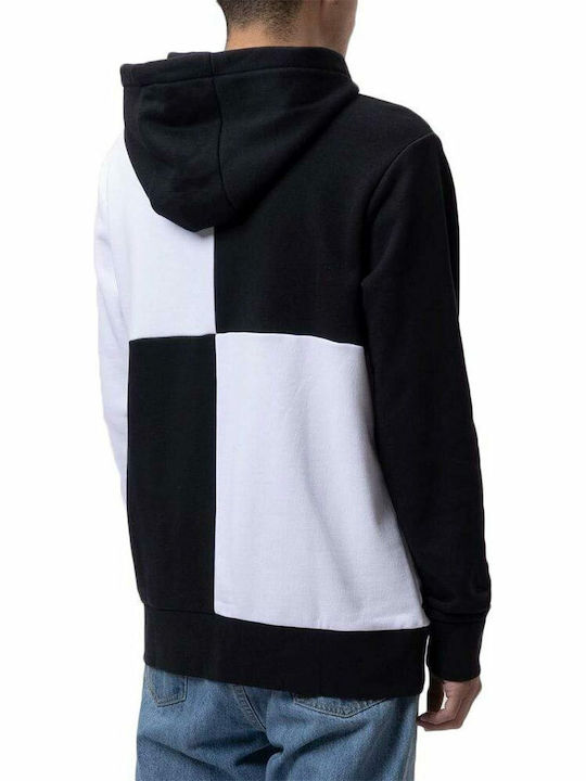 X Playboy Color Block Hanorac cu Glugă Negru