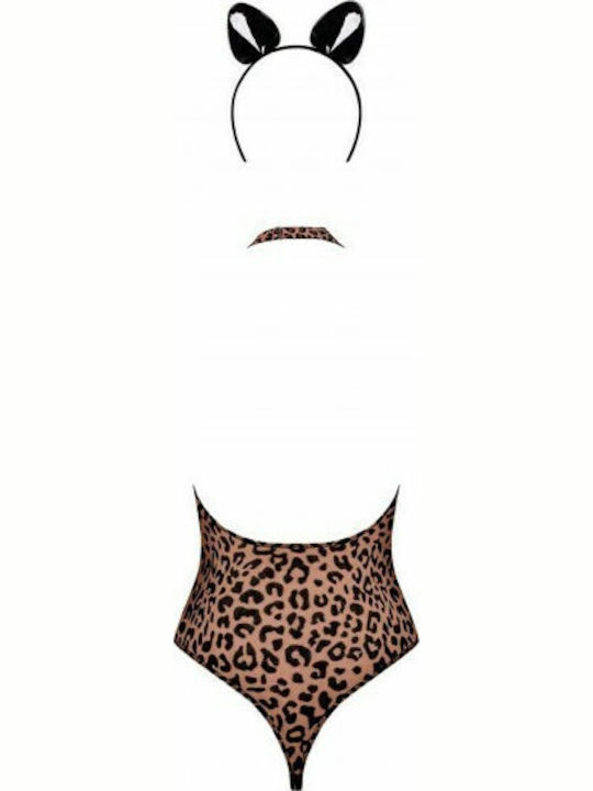 Obsessive Leocatia Teddy Sexy Bodysuit Braun