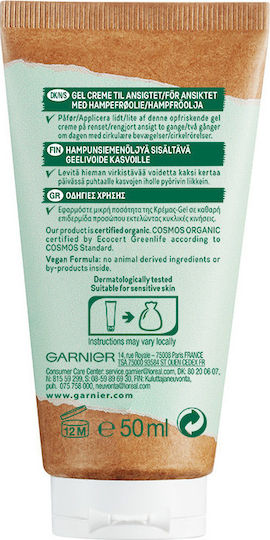 Garnier Bio Soothing Αναπλαστικό Κρέμα-Gel Προσώπου με Κάνναβη 50ml