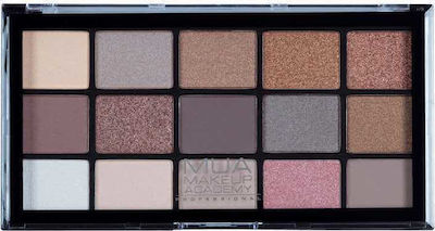 MUA 15 Shade Lidschattenpalette in fester Form Heavenly Neutral 12gr