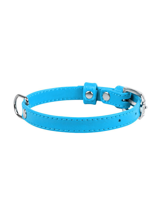 Halsband Halsband Leder Glamour Blau 19-25 cm