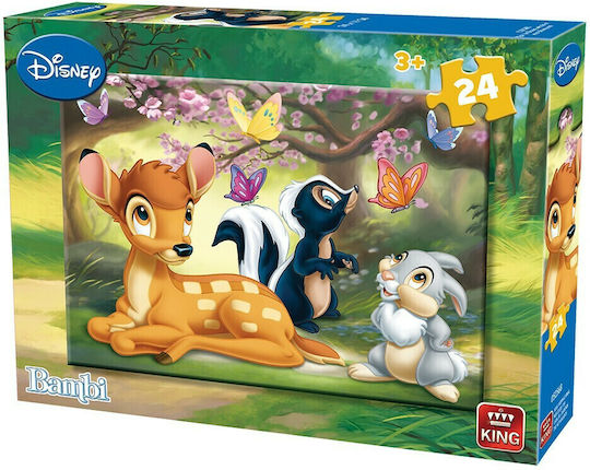 Kids Puzzle Bambi for 3+ years+ Years 24pcs (Various Designs) 1pc King Puzzles