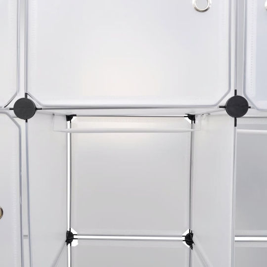 Vier Türen Kleiderschrank White 146x37x180.5cm