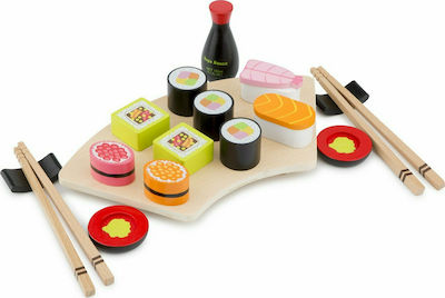 New Classic Toys Cooking Toy / Kitchen Utensils Σετ Σούσι made of Wood for 3+ Years Old 9pcs