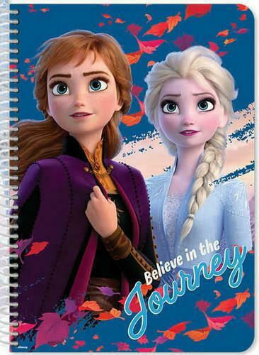 Diakakis Спирал Тетрадка На райета B5 60 Листа 2 Теми Frozen II 1бр (Различни дизайни/цветове)