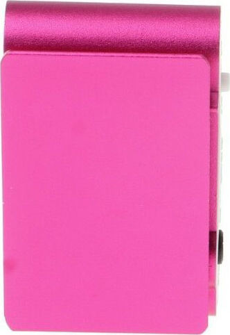 Mini USB Metal Clip MP3 Player (32GB) με Οθόνη LCD Ροζ