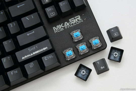 Armaggeddon MKA-5R Falcon Gaming Mechanical Keyboard Tenkeyless with Custom Blue Switches and RGB Lighting English US