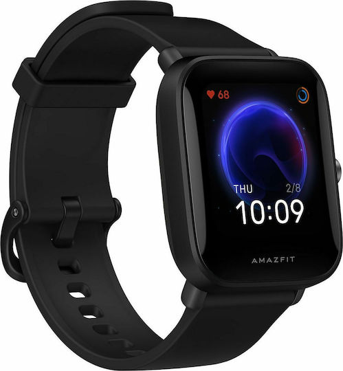 Amazfit Bip U 41mm Waterproof Smartwatch with Heart Rate Monitor (Black)