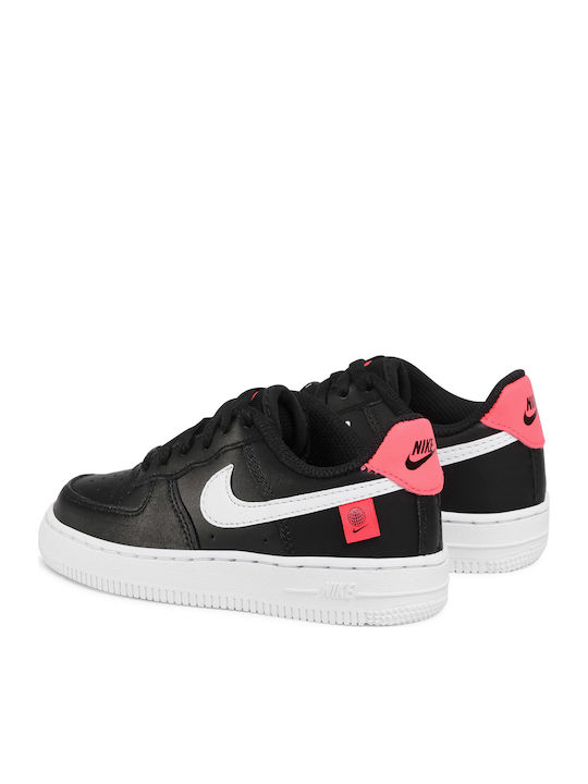Air Force 1 Force 1 Детски Маратонки Черно / Бяло / Flash Crimson