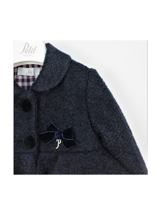 Coat blue with beret girl petit