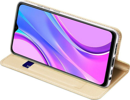 Dux Ducis Skin Pro Book Δερματίνης Χρυσό (Redmi 9)