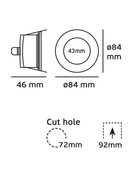 VK Lighting Στεγανό Σποτ Οροφής Εξωτερικού Χώρου GU5.3 MR16 σε Λευκό Χρώμα 64173-017121