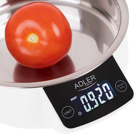 Adler Digital Kitchen Scale with Bucket up to 5kg White