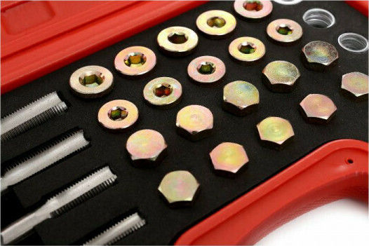 Kraft & Dele KD10511 Thread Repair Kit Made of Steel 13x1.5 / 15x1.5 / 20x1.5 / 17x1.50mm 64 Pieces